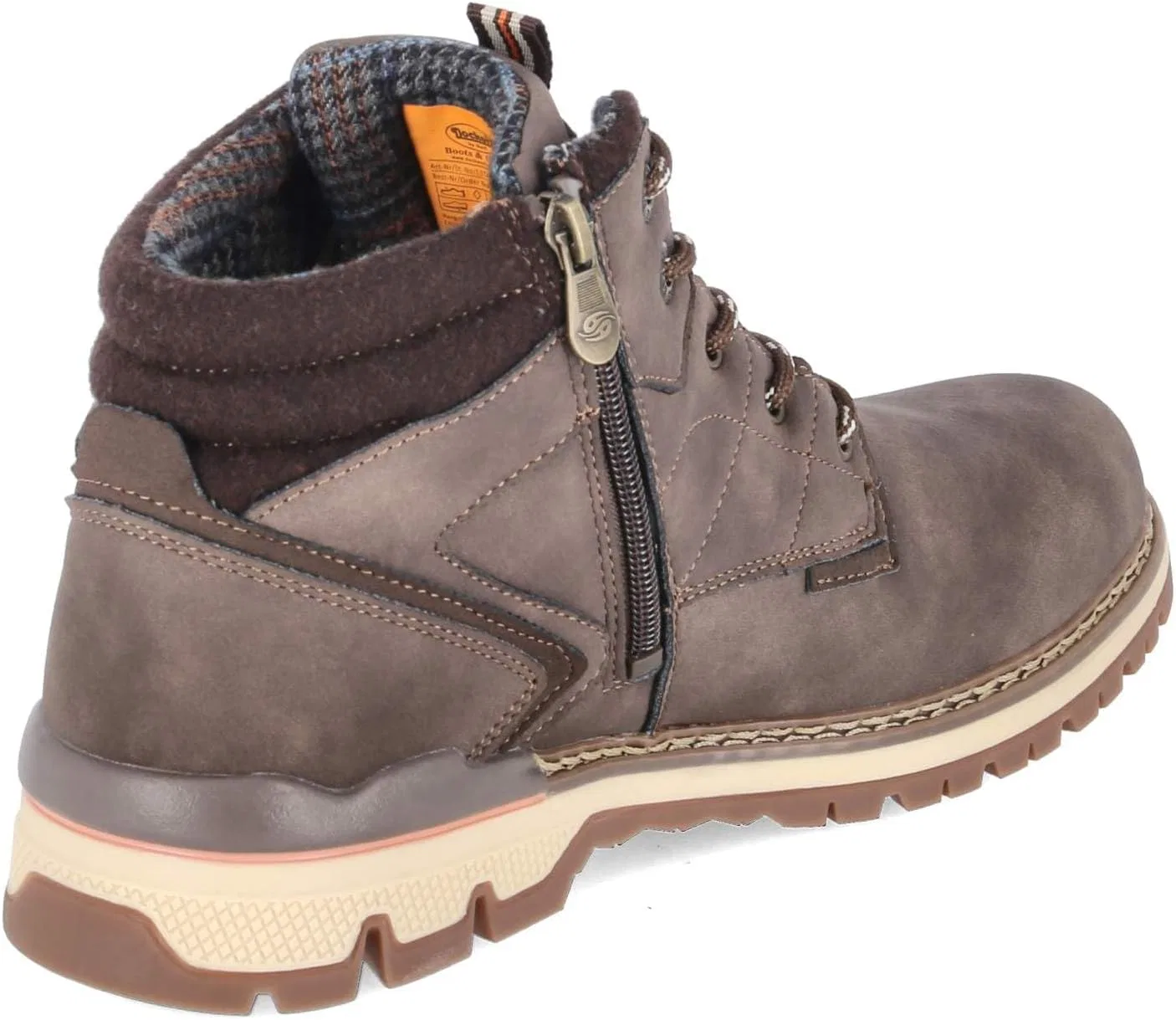 Ботинки Dockers by Gerli 53TA003-630-380 на шнуровке, синтетические, мужские, коричневые — фото 4