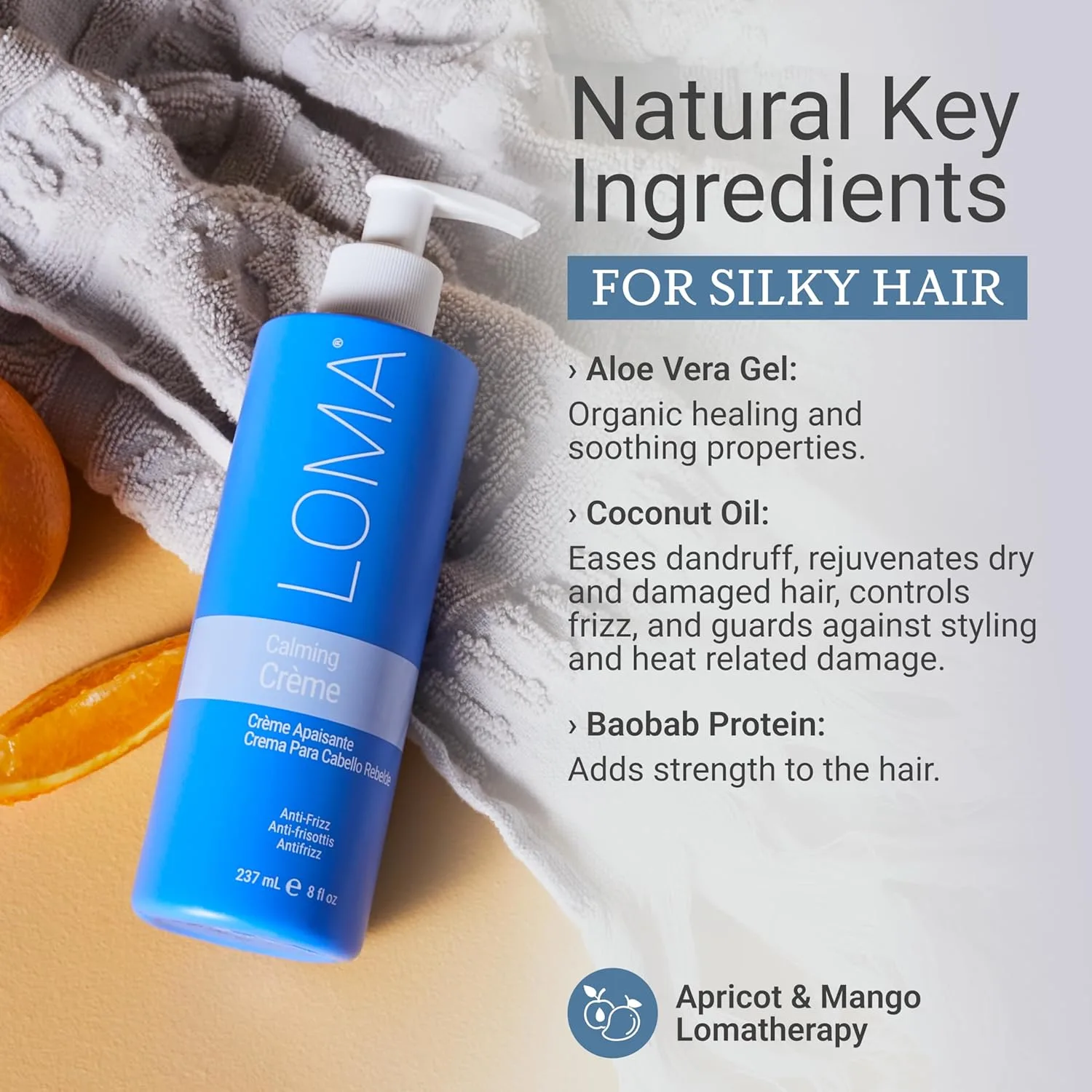 Успокаивающий крем для волос Loma Hair Care 237 мл (1 шт.) — фото 3