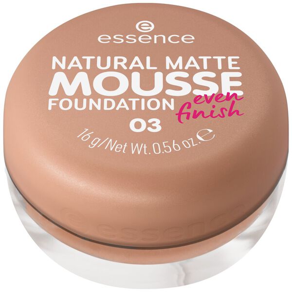 

Тональный крем для лица 03, 16 г Essence Natural matte mousse, цвет 03