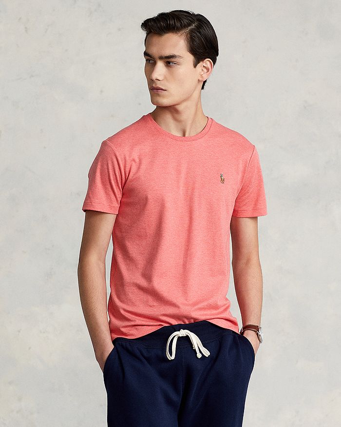 

Футболка с вышитым логотипом из хлопка Polo Ralph Lauren, розовый