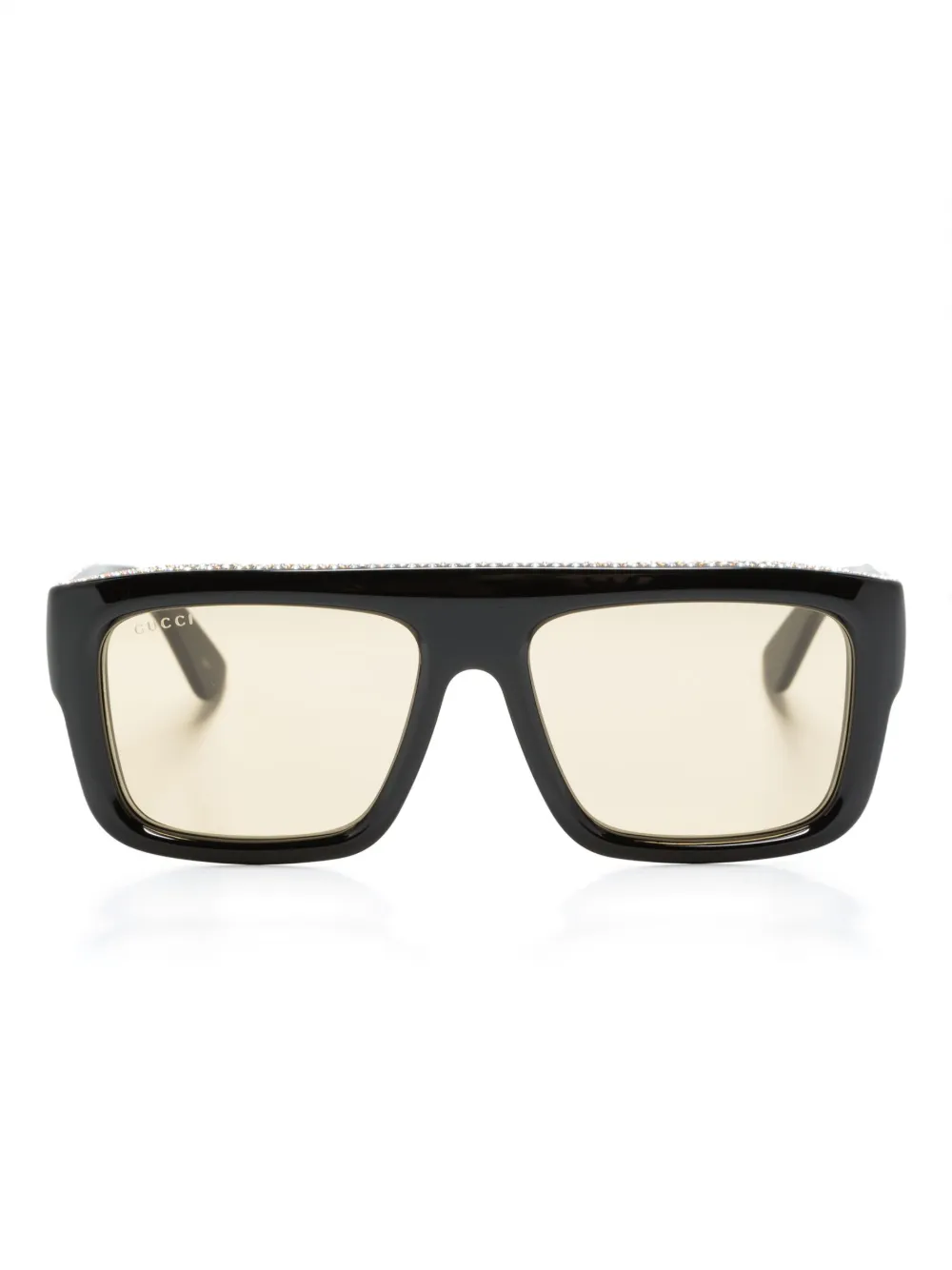 

Солнцезащитные очки в прямоугольной оправе с логотипом Gucci Eyewear, черный