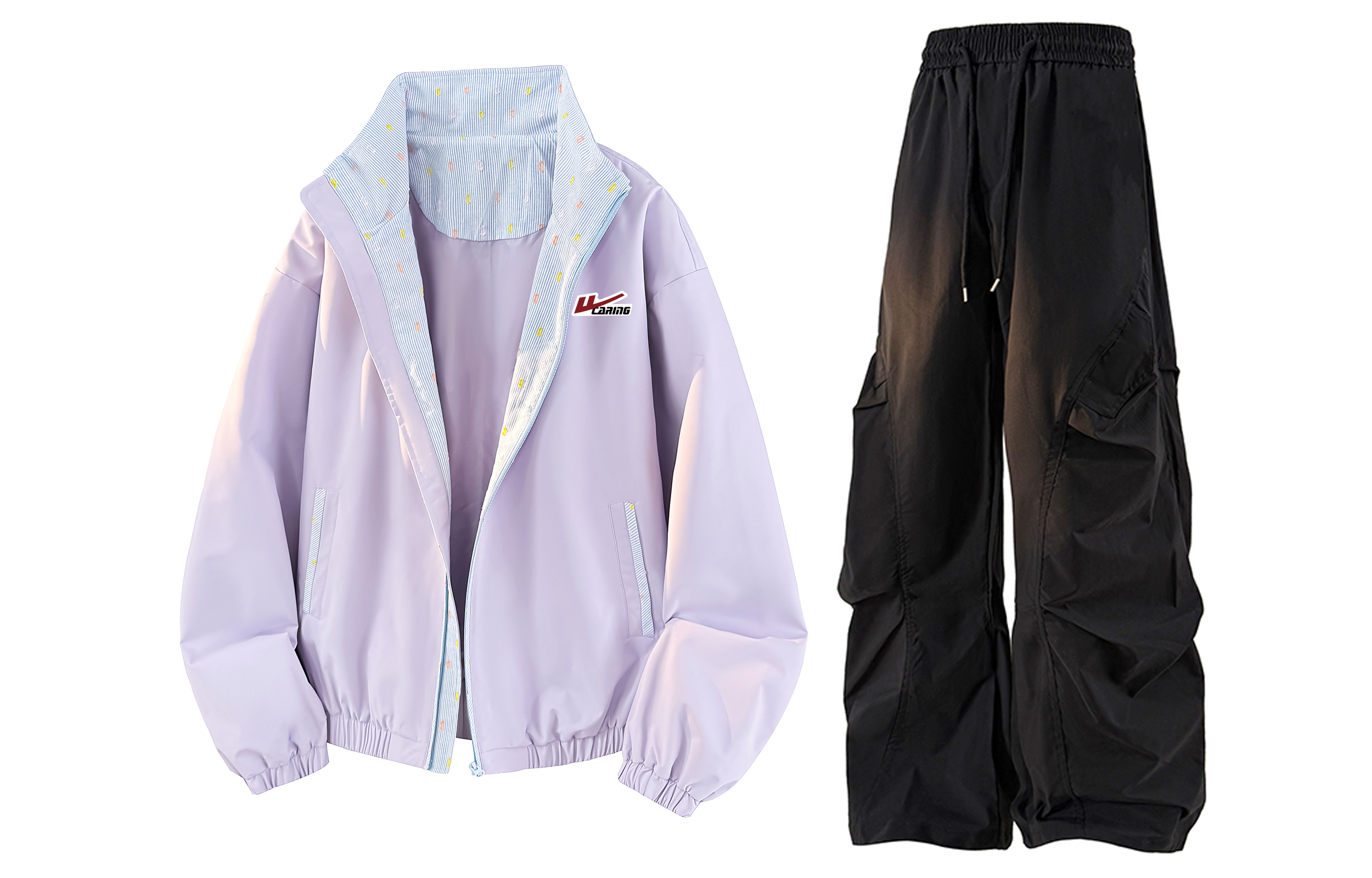 

Ветровка Unisex WARRIOR, розовый фиолетовый+черный (2 pack diy badge)