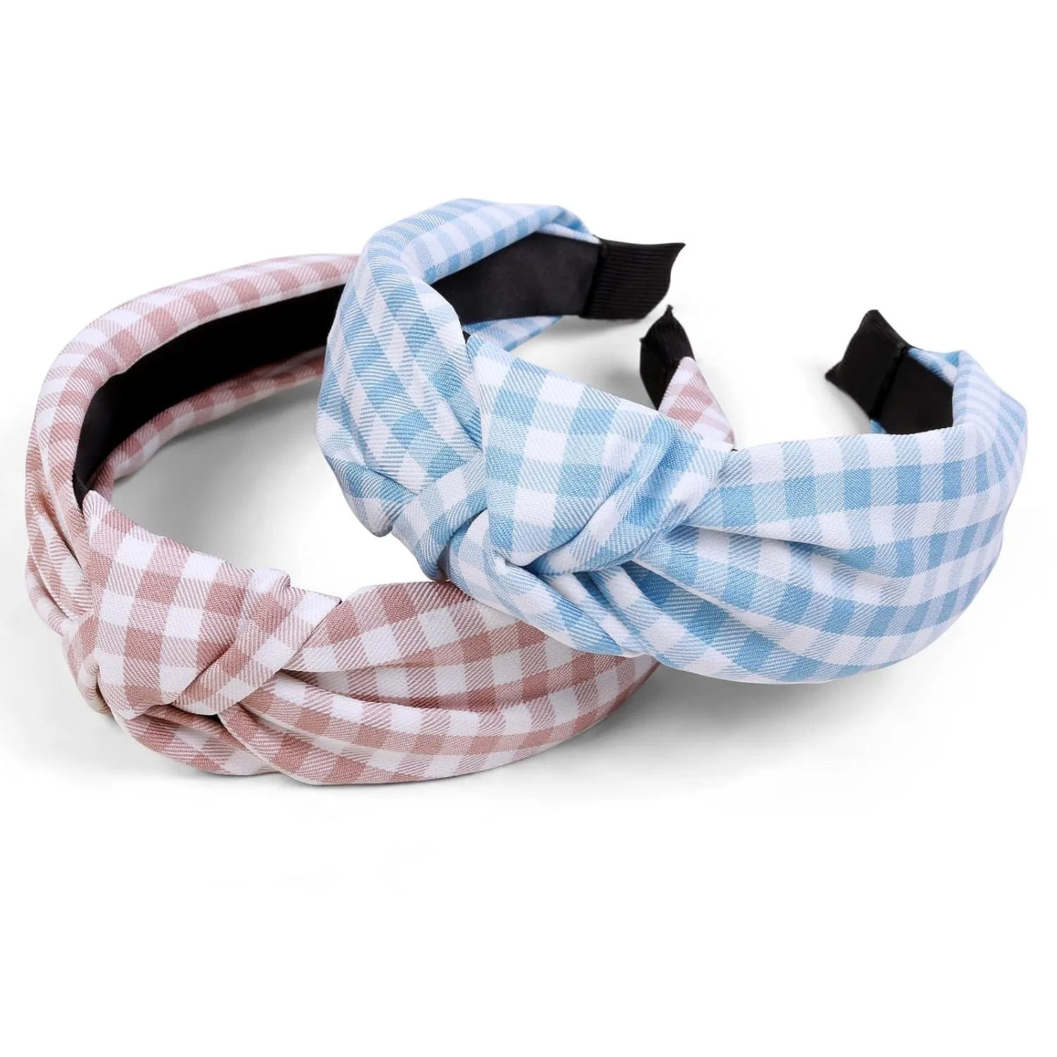 Женские повязки на голову Tobeffect Plaid Knotted Headbands Tobeffect, Bluepink