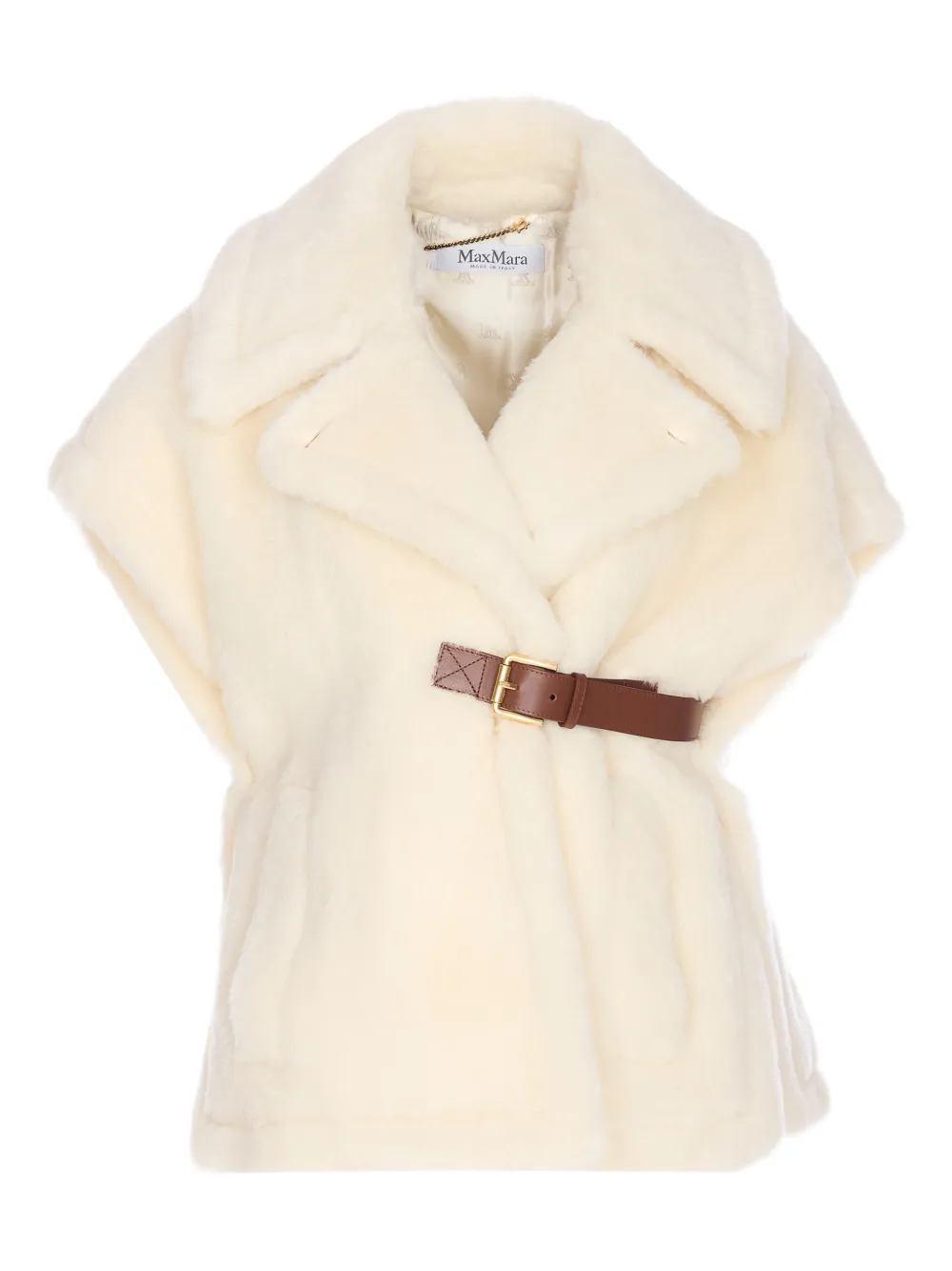 

Двубортная накидка с поясом Max Mara, бежевый