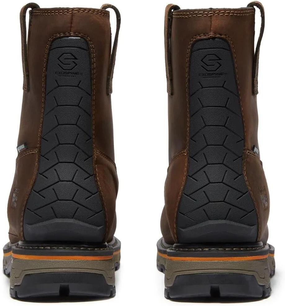 Мужские рабочие ботинки Timberland PRO True Grit Chelsea с композитным защитным носком и водонепроницаемым носком в стиле вестерн, темно-коричневый — фото 3