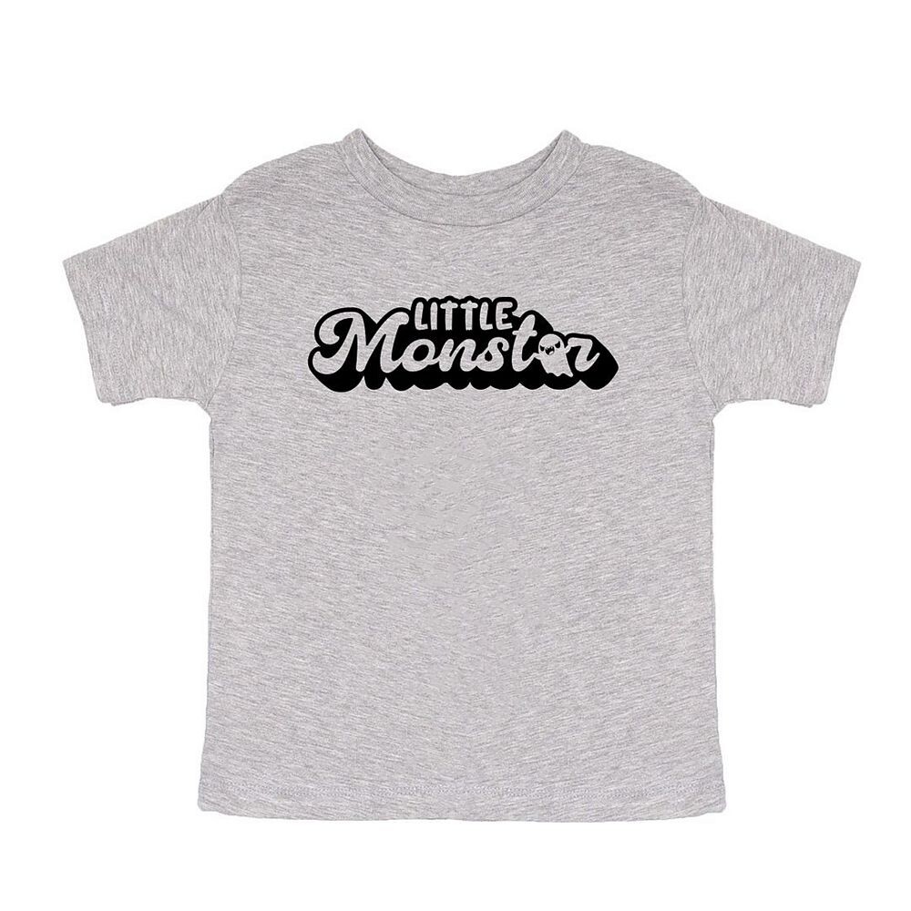 

Футболка с короткими рукавами и рисунком Little Monster для малышей The Juniper Shop, цвет Heather Grey