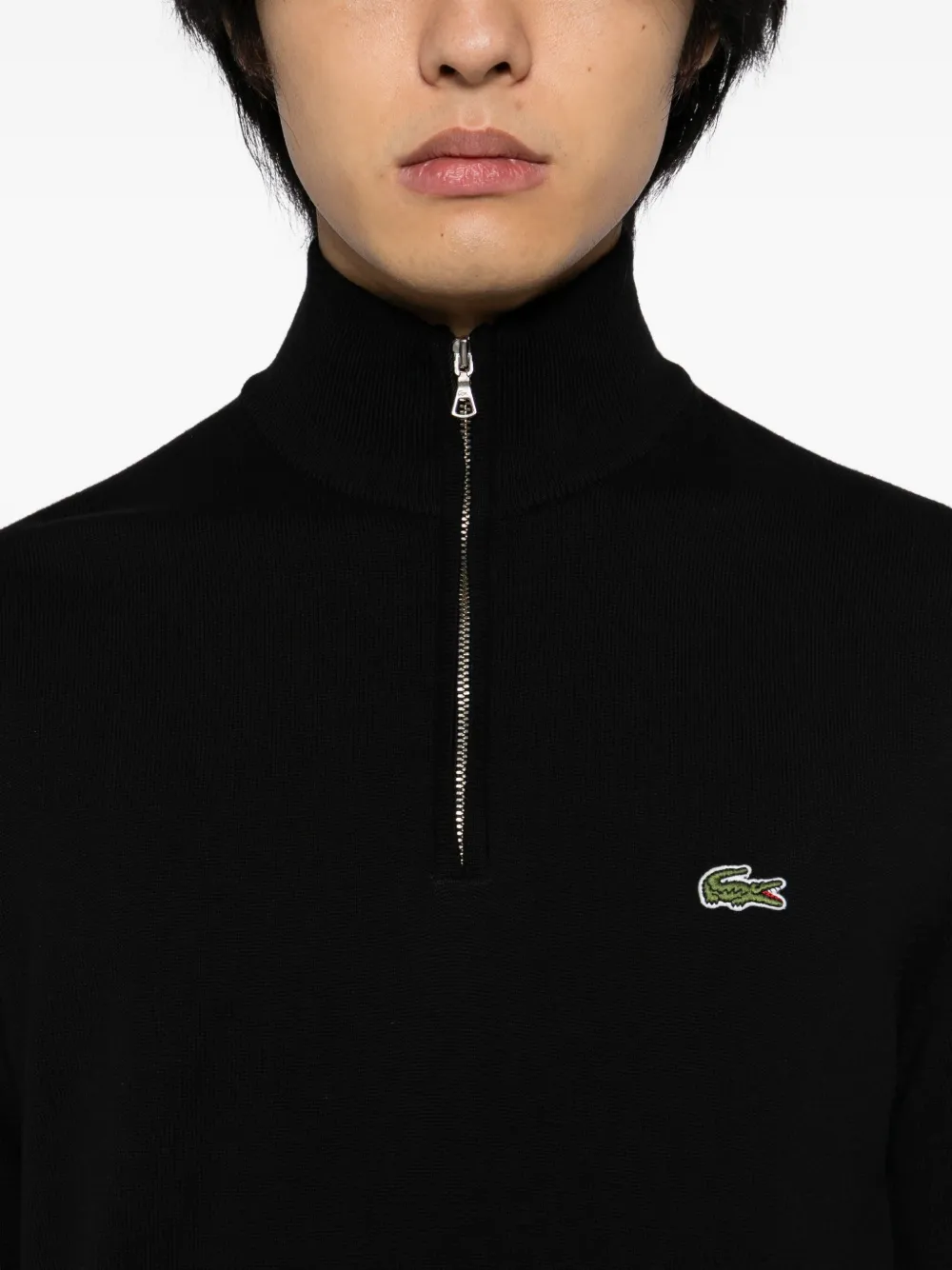 Свитер на молнии Lacoste, черный — фото 4