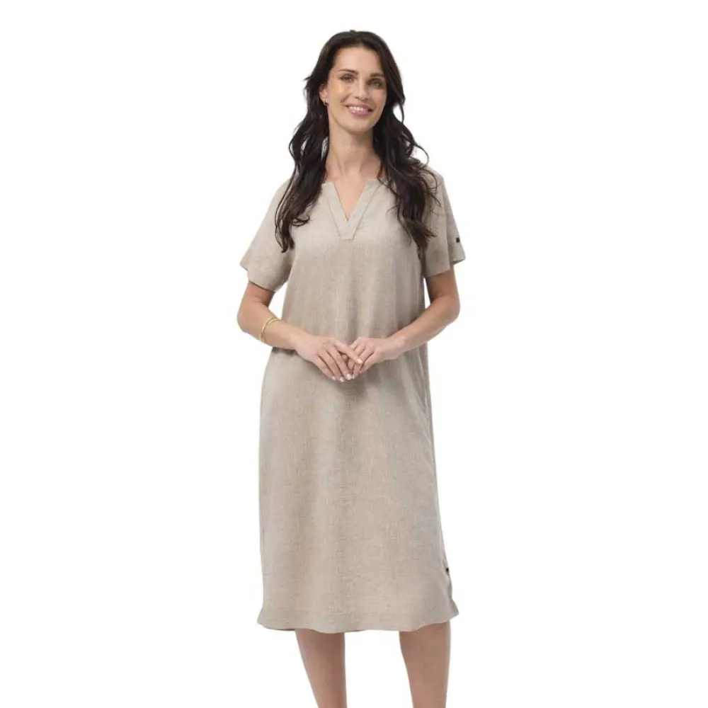 

Платье Redgreen Dahlia short sleeve midi, бежевый