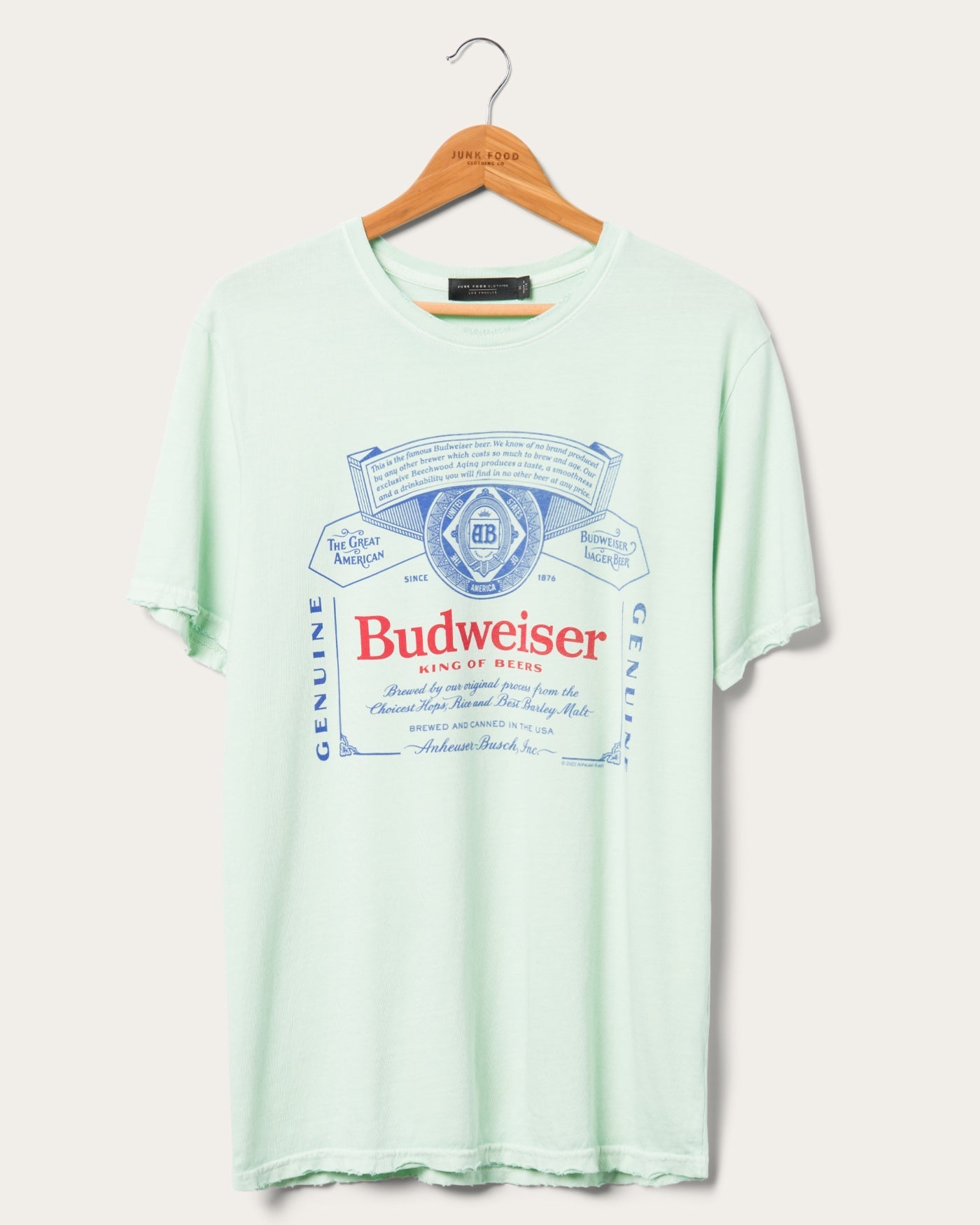 

Футболка Budweiser Label Vintage Junk Food Clothing, цвет spray