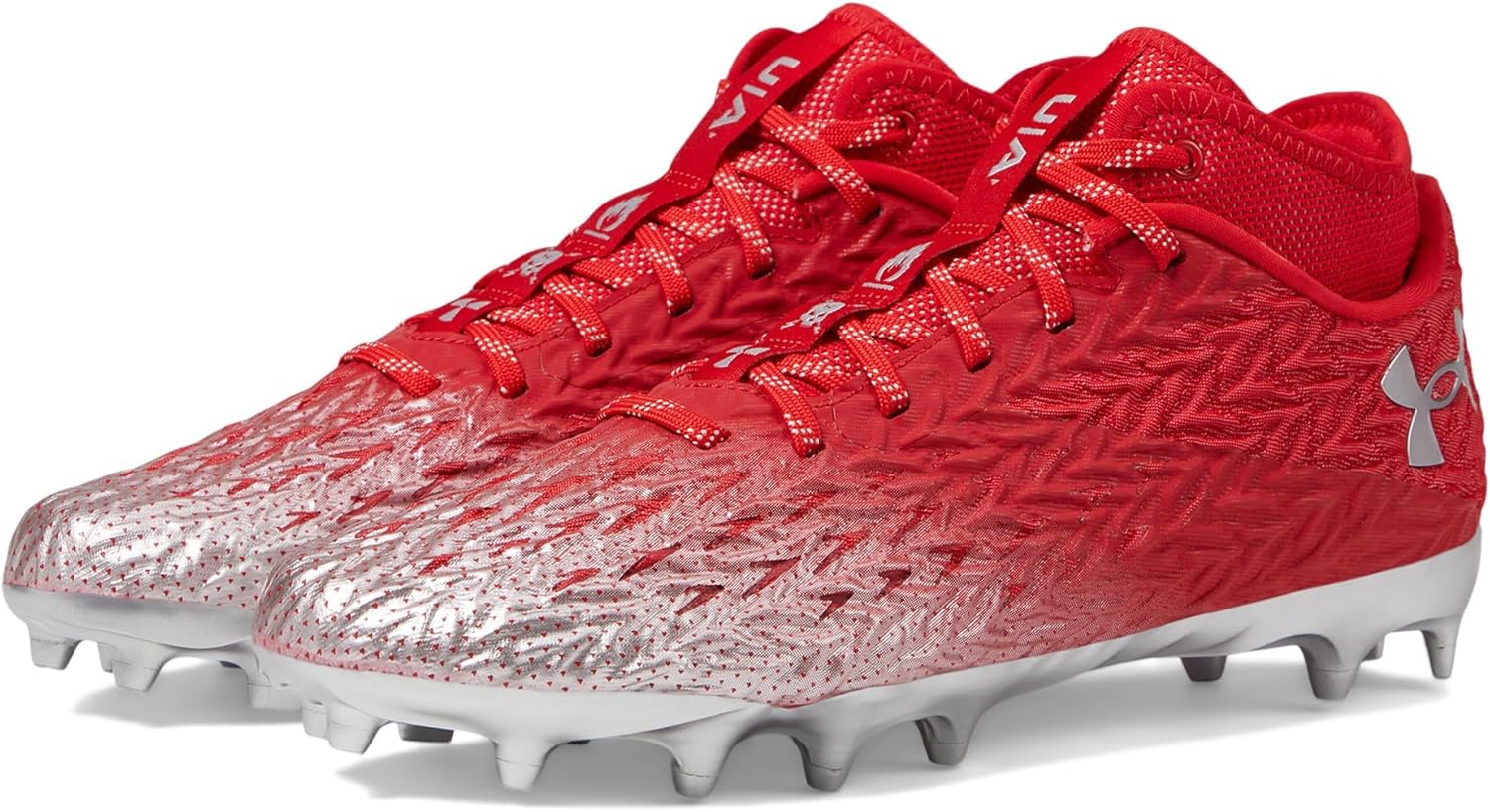 

Under Armour мужские футбольные бутсы Spotlight Clone 4.0 Mc, Red/Metallic Silver/Metallic Silver