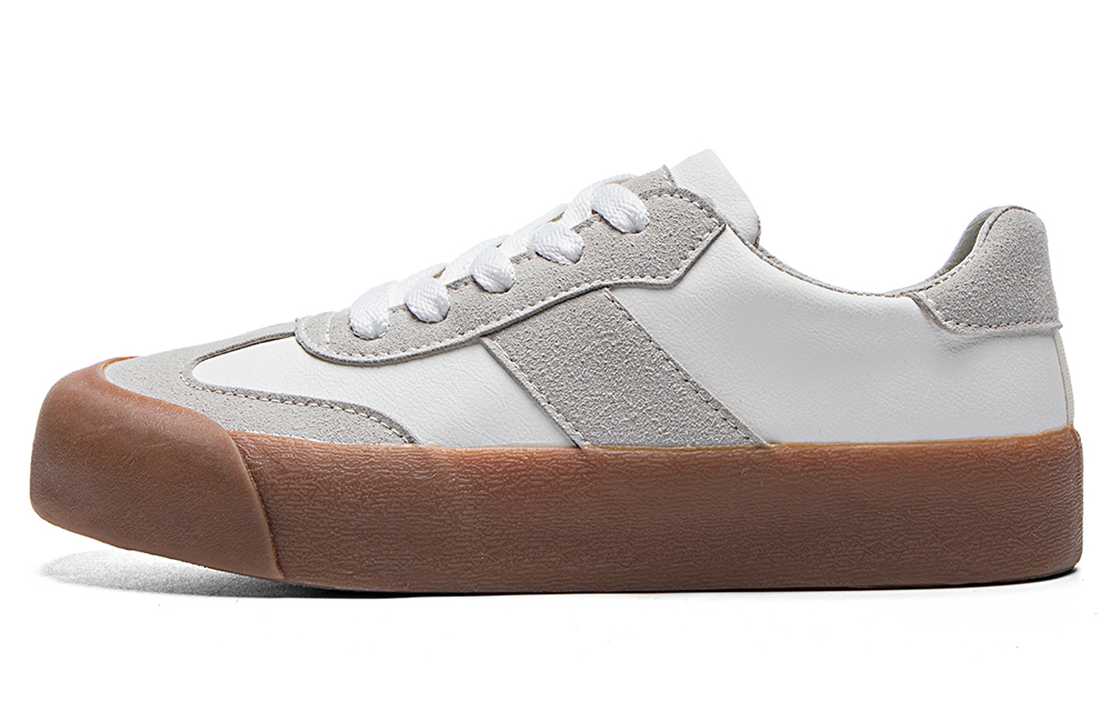 

Кроссовки RENBEN Skateboarding Shoes Women's Low-top, белый/серый