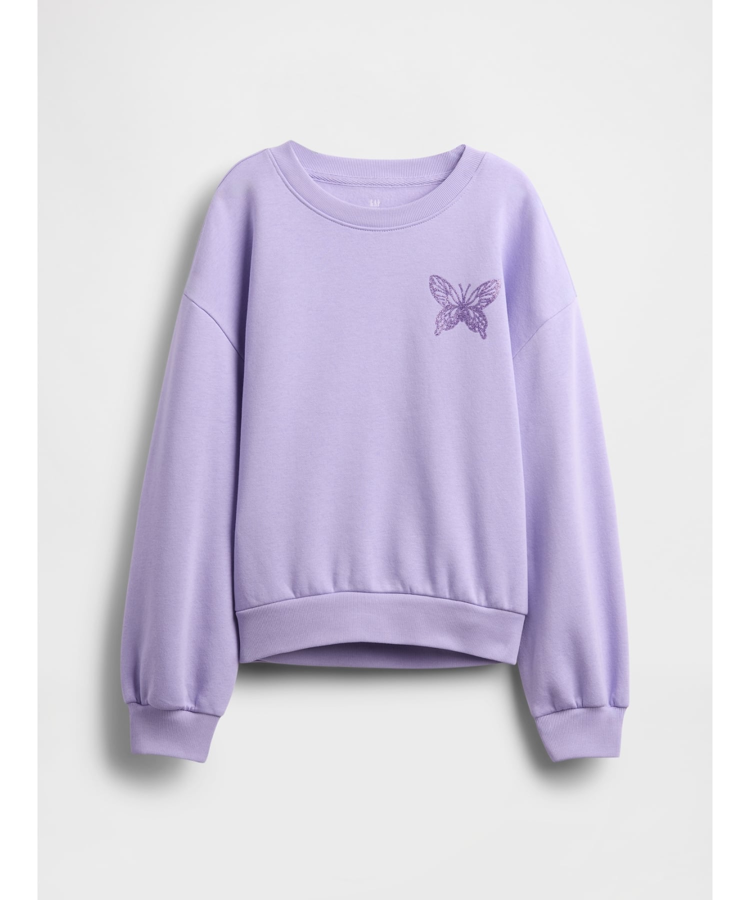 (K) Винтажный мягкий свитшот «летучая мышь» (дети) GAP, WARM VIOLET 568 — фото 4