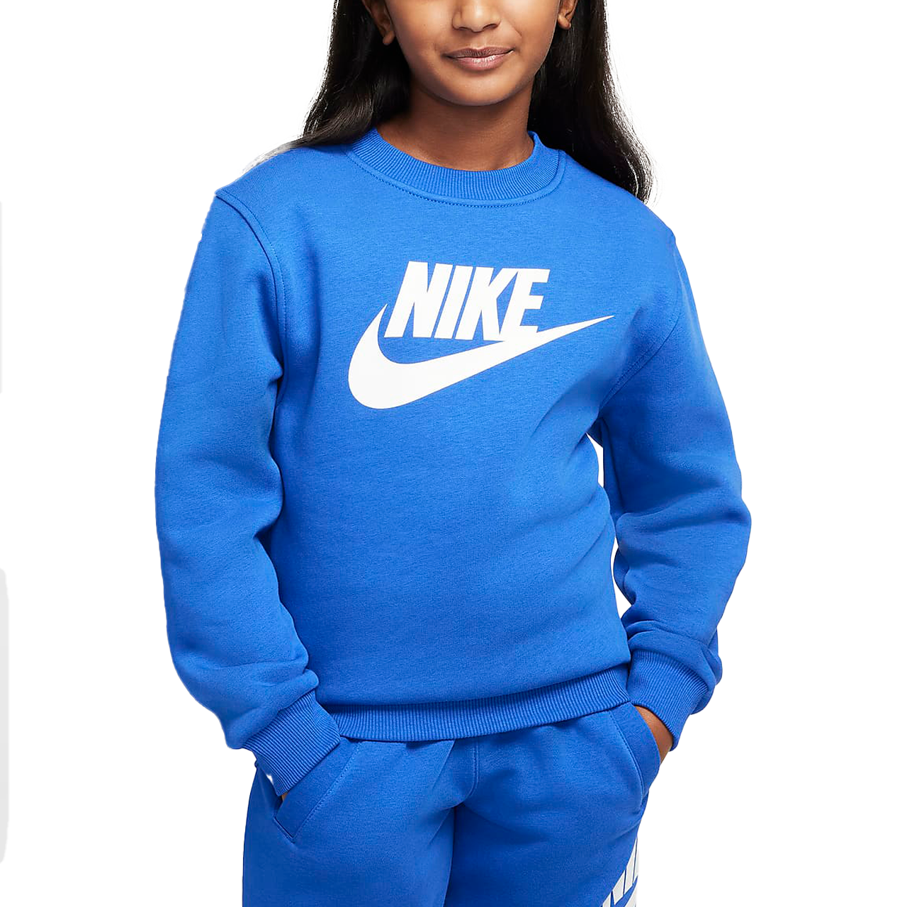 Nike Свитшот Sportswear Club Game Sapphire Blue/white для подростков — фото 3
