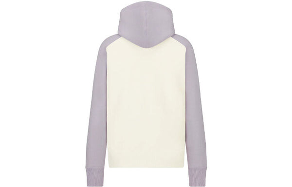 Толстовка men's x kenny scharf crossover fw21 cotton fleece hooded long sleeves gray white colorblock Dior, белый — фото 2