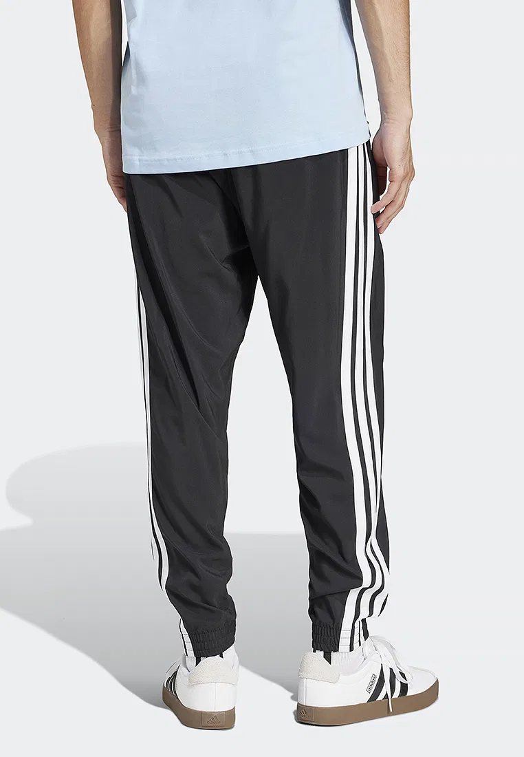 Тренировочные брюки, три полоски, Essentials, Adidas, белый/черный — фото 2