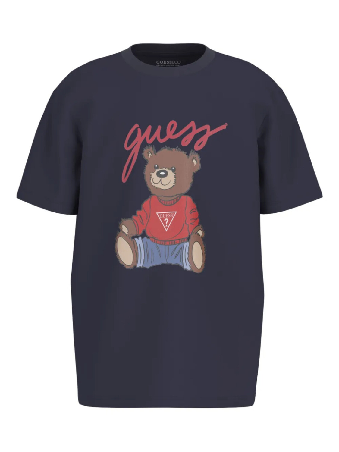 

Футболка с принтом логотипа для детей guess kids, синий