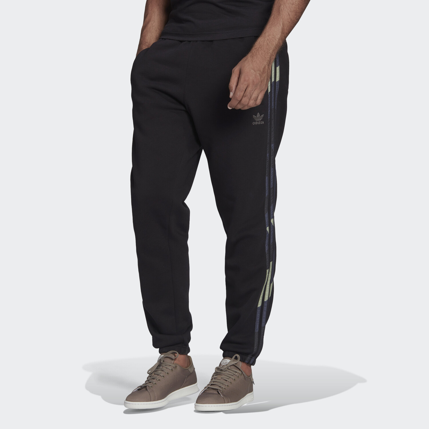 Adidas Originals Мужские трикотажные спортивные штаны, цвет Black — фото 3