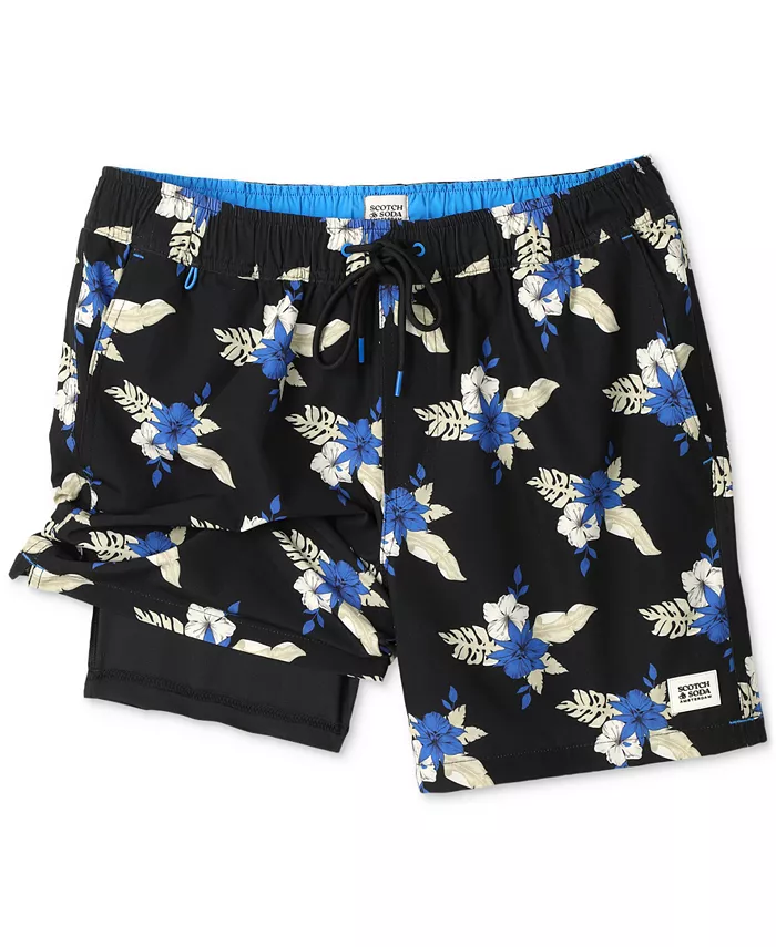 

Мужские плавки Midnight Garden с цветочным принтом SCOTCH & SODA, черный