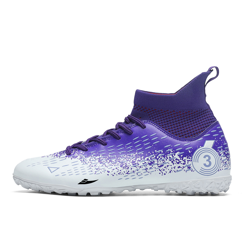 

Kuding Универсальные футбольные бутсы с противоскользящим и износостойким покрытием для искусственного покрытия фиолетовые, цвет Purple Turf