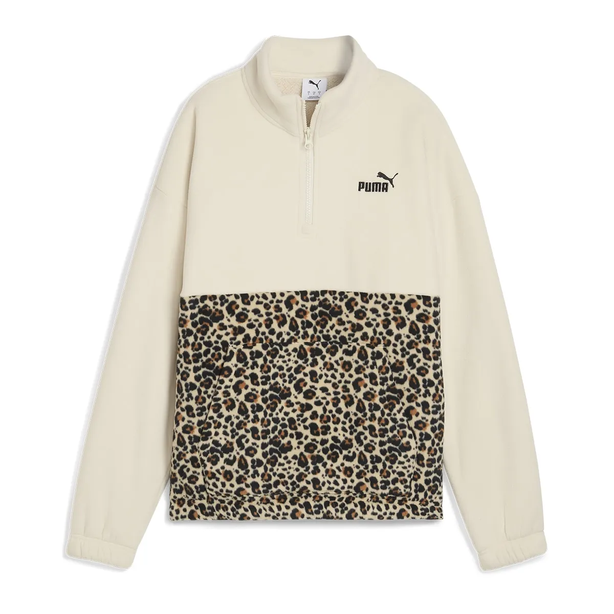 

Женский свитшот ESS GRAPHIC Animal Relaxed с полузастежкой-молнией Puma, белый