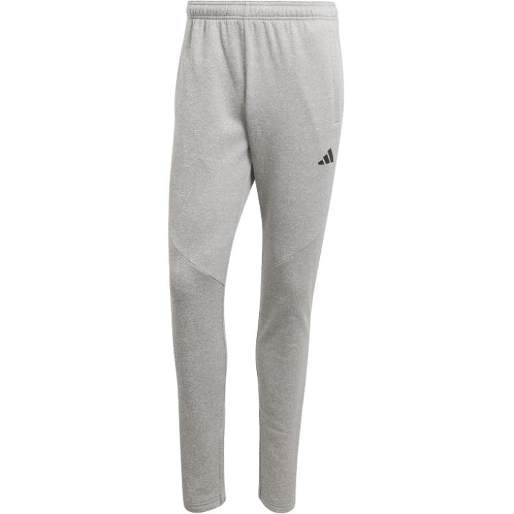 

Adidas Aeroready Game and Go Small Logo тренировочные вязаные спортивные штаны мужские серый/белый