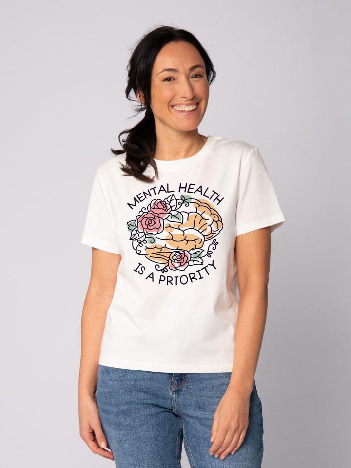 

Футболка wat Apparel T-Shirt Mental Health, белый