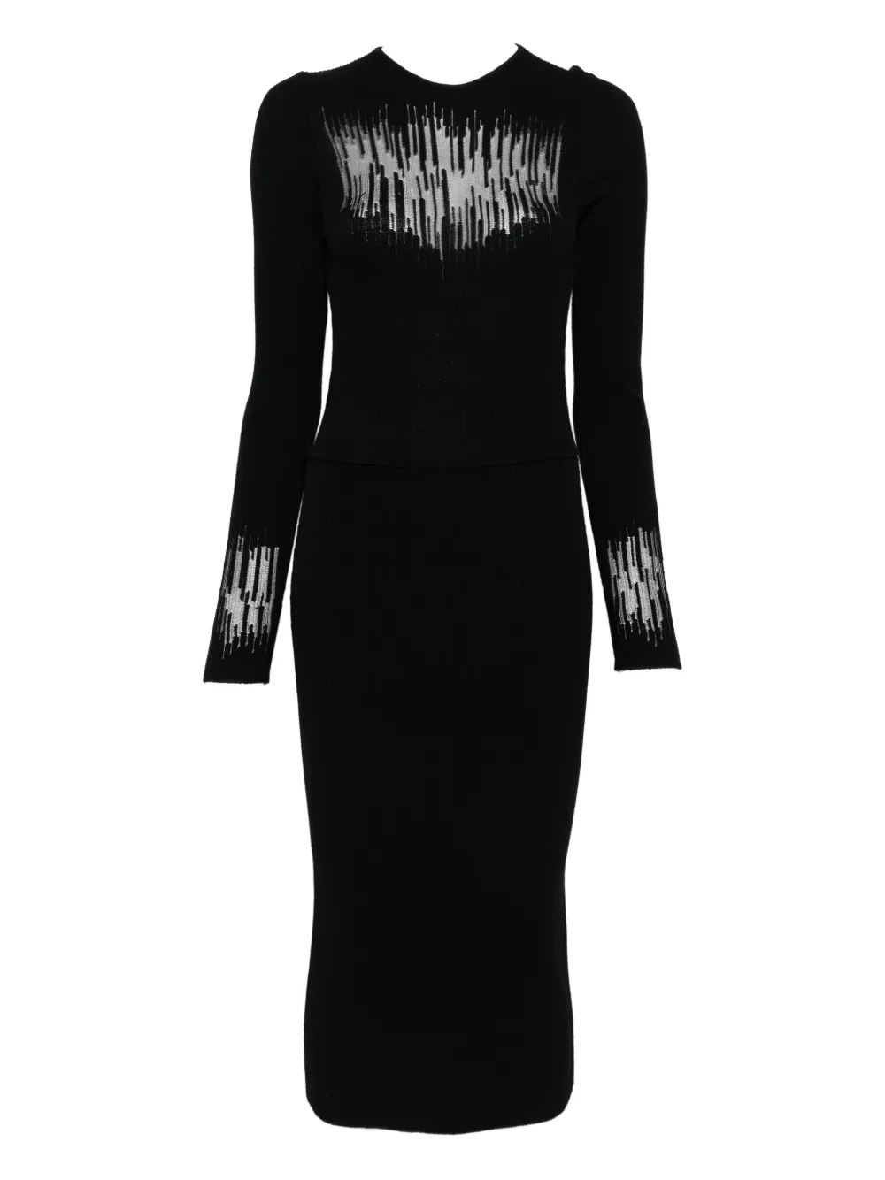 

Платье миди с длинными рукавами Genny, черный