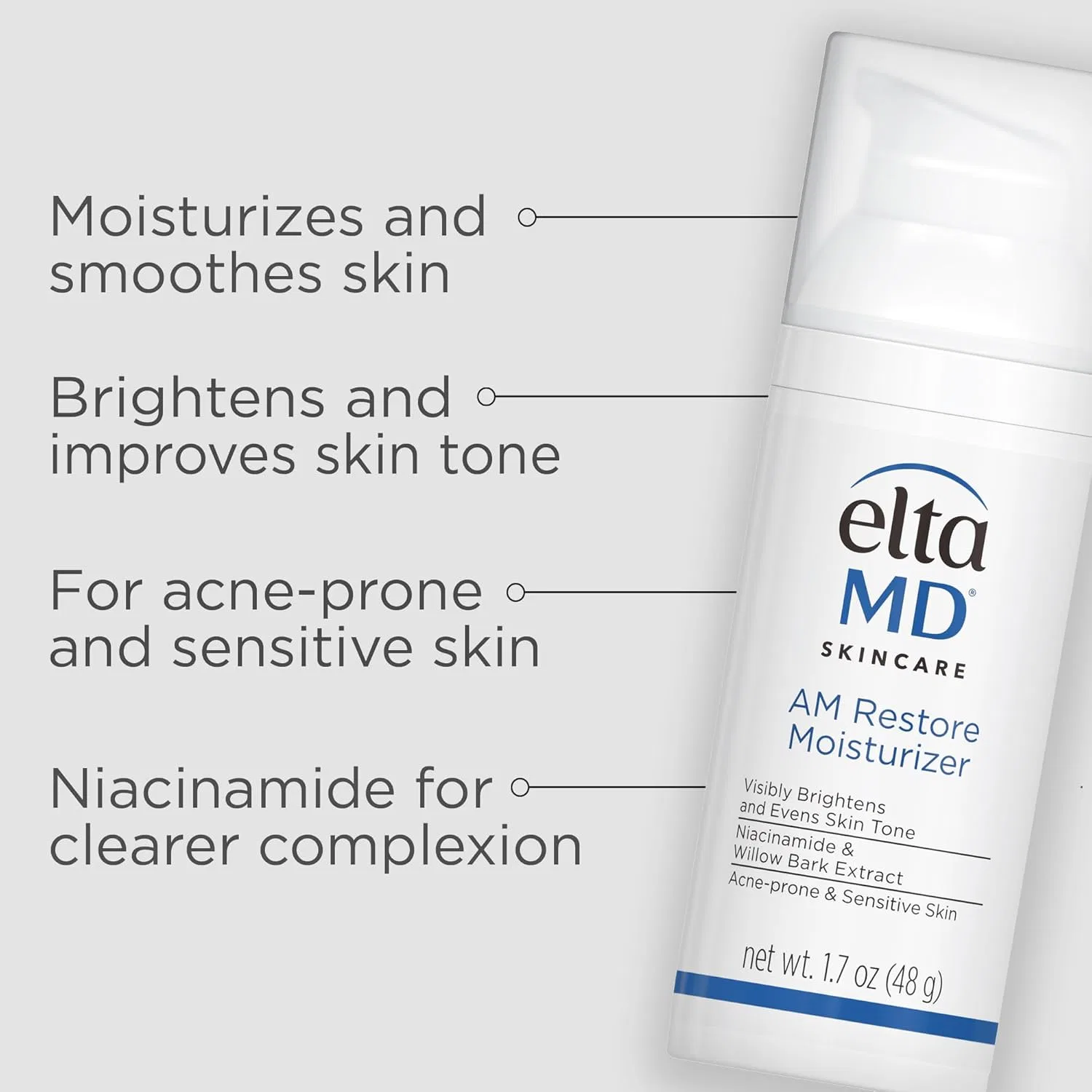 Дневной крем EltaMD AM Therapy Moisturizer 1.7 oz, без цвета — фото 2