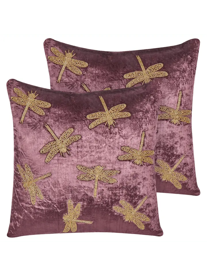 

Декоративная подушка Beliani 2er Set Deko DAYLILY, цвет violett/gold