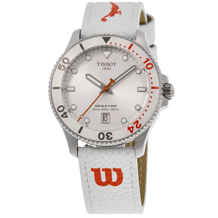 

Часы Tissot Seastar 1000 Quartz Wilson WNBA с белым циферблатом и композитным ремешком унисекс T120.410.17.011.00