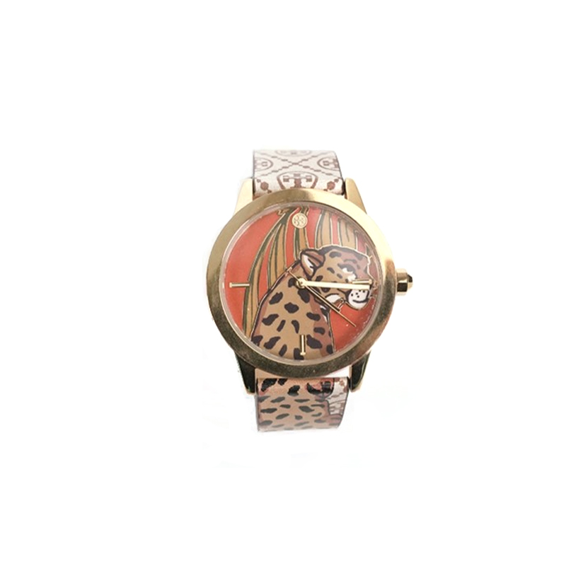 

TORY BURCH Часы Wrist Watch Quartz Movement Leather Strap 36mm Red Watch Dial Women's Watch, Multicolor Watch Dial