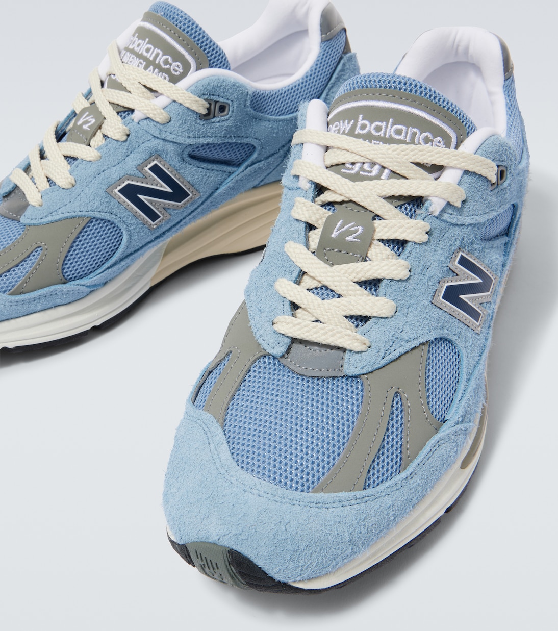 991v2 замшевые кроссовки New Balance, Celestial Blue — фото 3