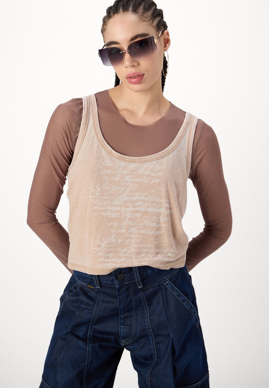 

Брюки PLEATED G-STAR, темно-синий деним