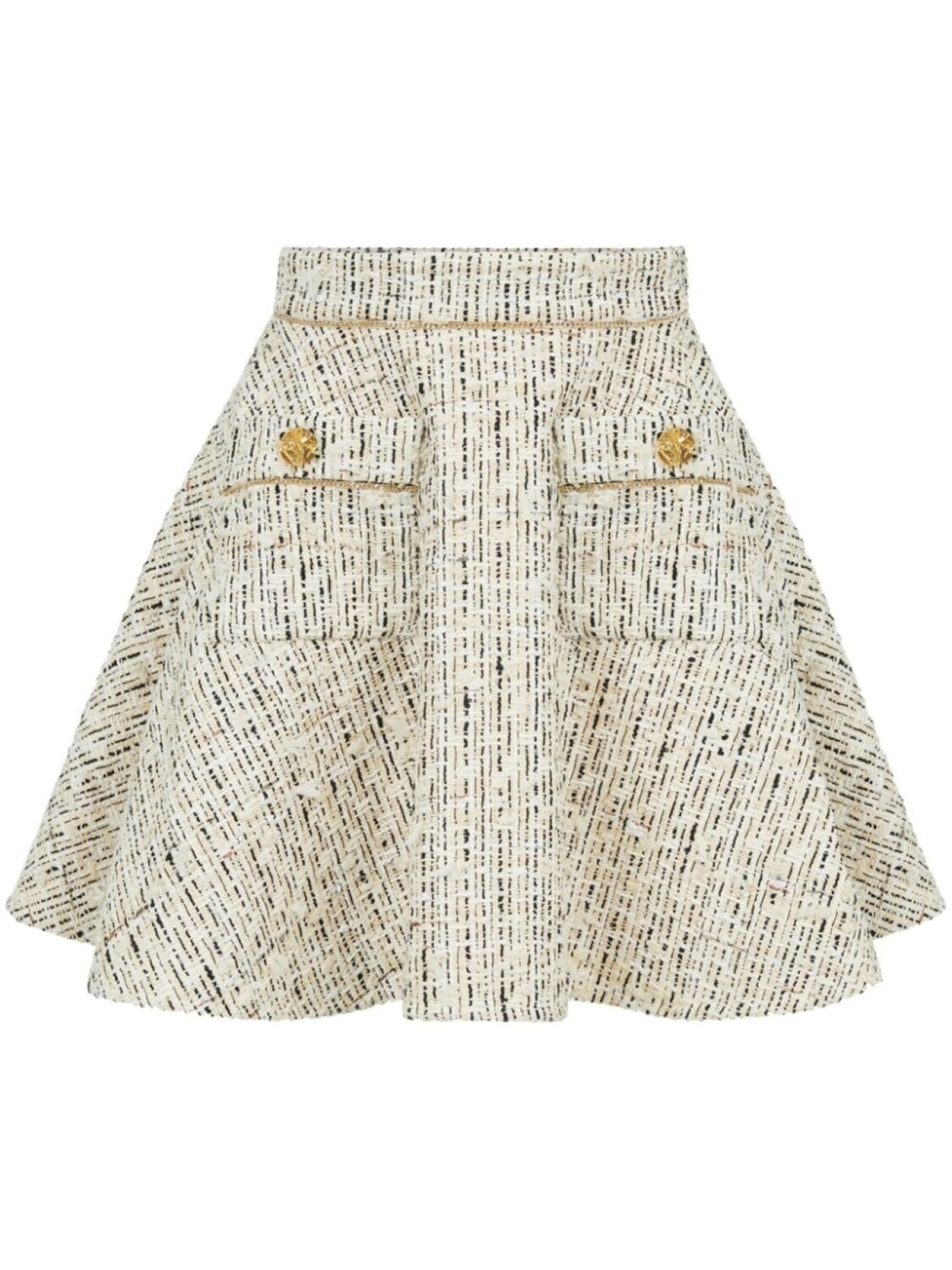 

Nina Ricci твидовая мини-юбка, нейтральный цвет