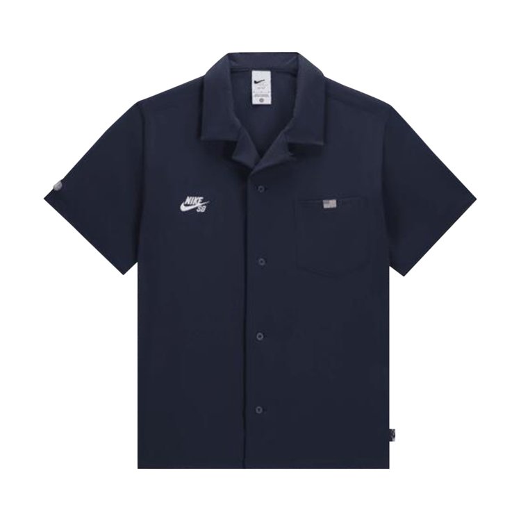 

Рубашка Nike SB Team USA Short-Sleeve Button-Up Bowler Shirt, цвет Obsidian/White