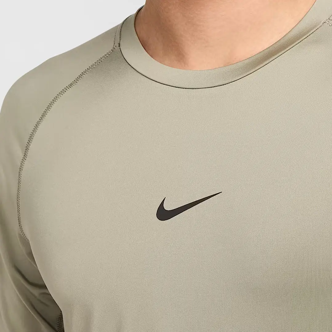 Мужская футболка Pro Dri FIT Slim с короткими рукавами Nike, серо-зеленый — фото 4