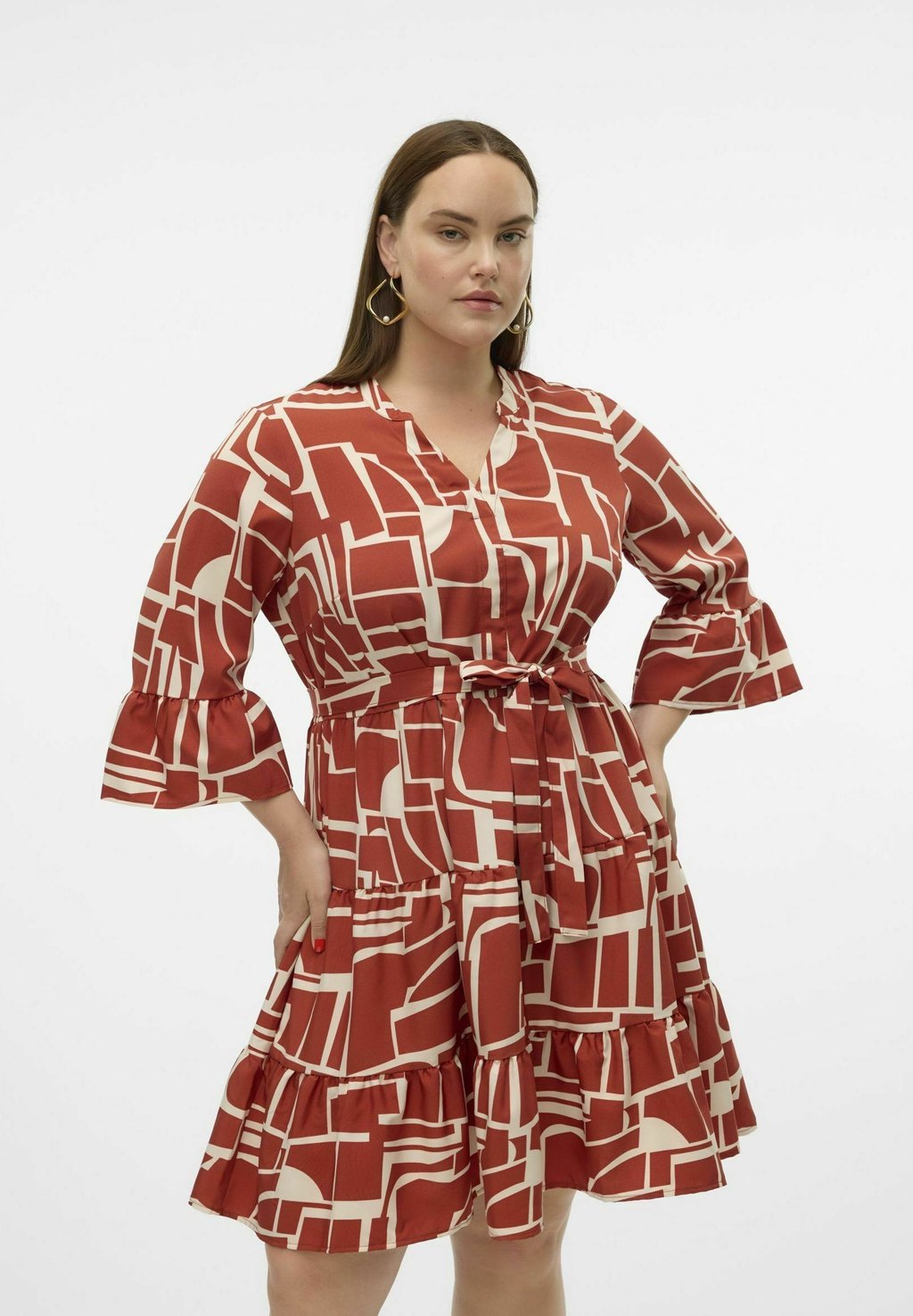 

Повседневное платье ZERA Vero Moda Curve, красный