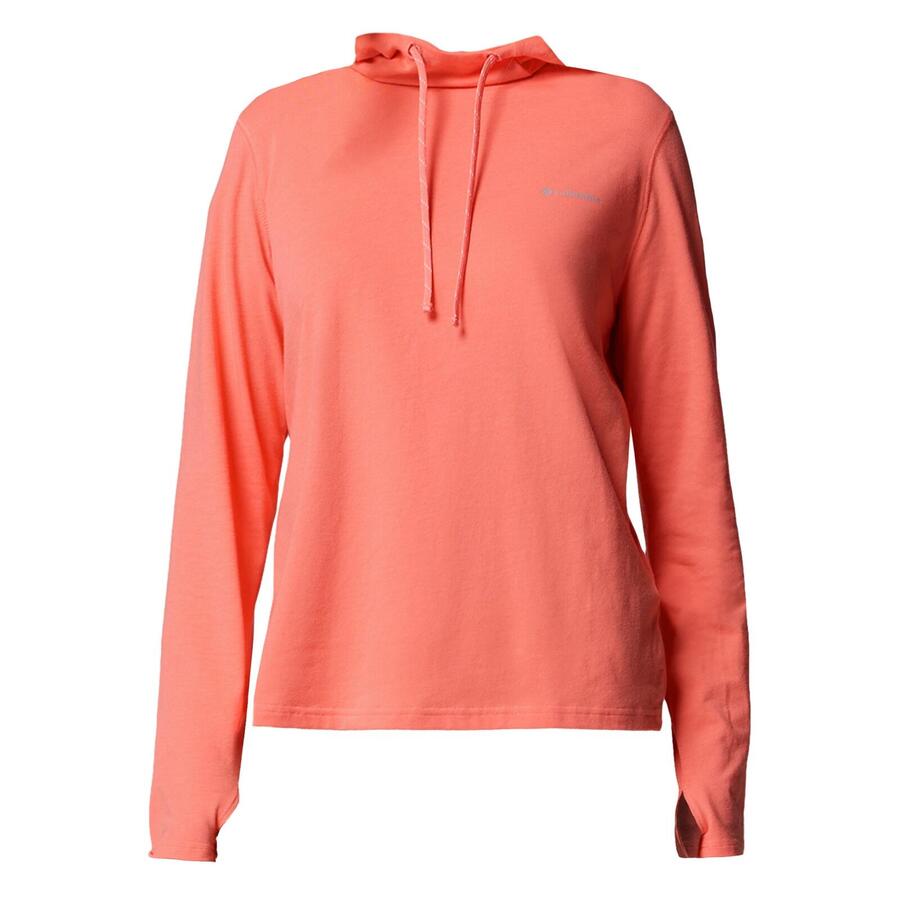 

COLUMBIA Мягкая, влагоотводящая толстовка с капюшоном и солнцезащитным фактором UPF 50 для женщин — худи Sun Trek LS