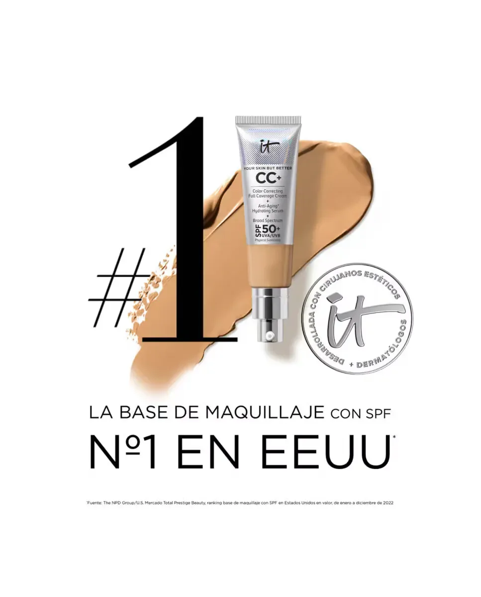 Тональная основа Your Skin But Better CC+ Cream с SPF 50+ от It Cosmetics, Medium — фото 4