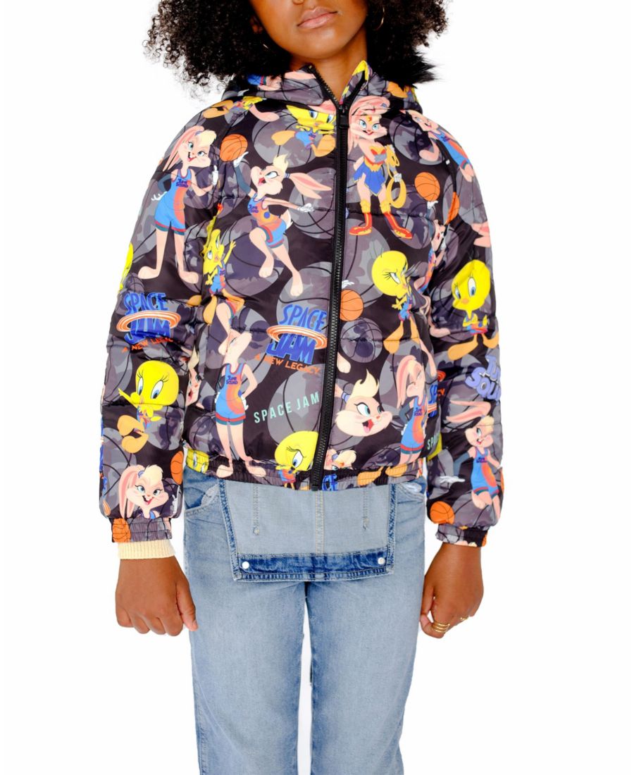 

Детская толстая стеганая куртка-пуховик в стиле New Looney Mash Jacket Members Only, Black