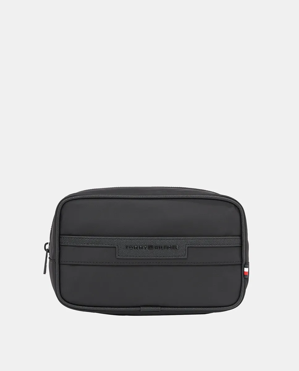 

Мужской несессер из нейлона с дизайном логотипа на передней стороне Tommy Hilfiger, черный