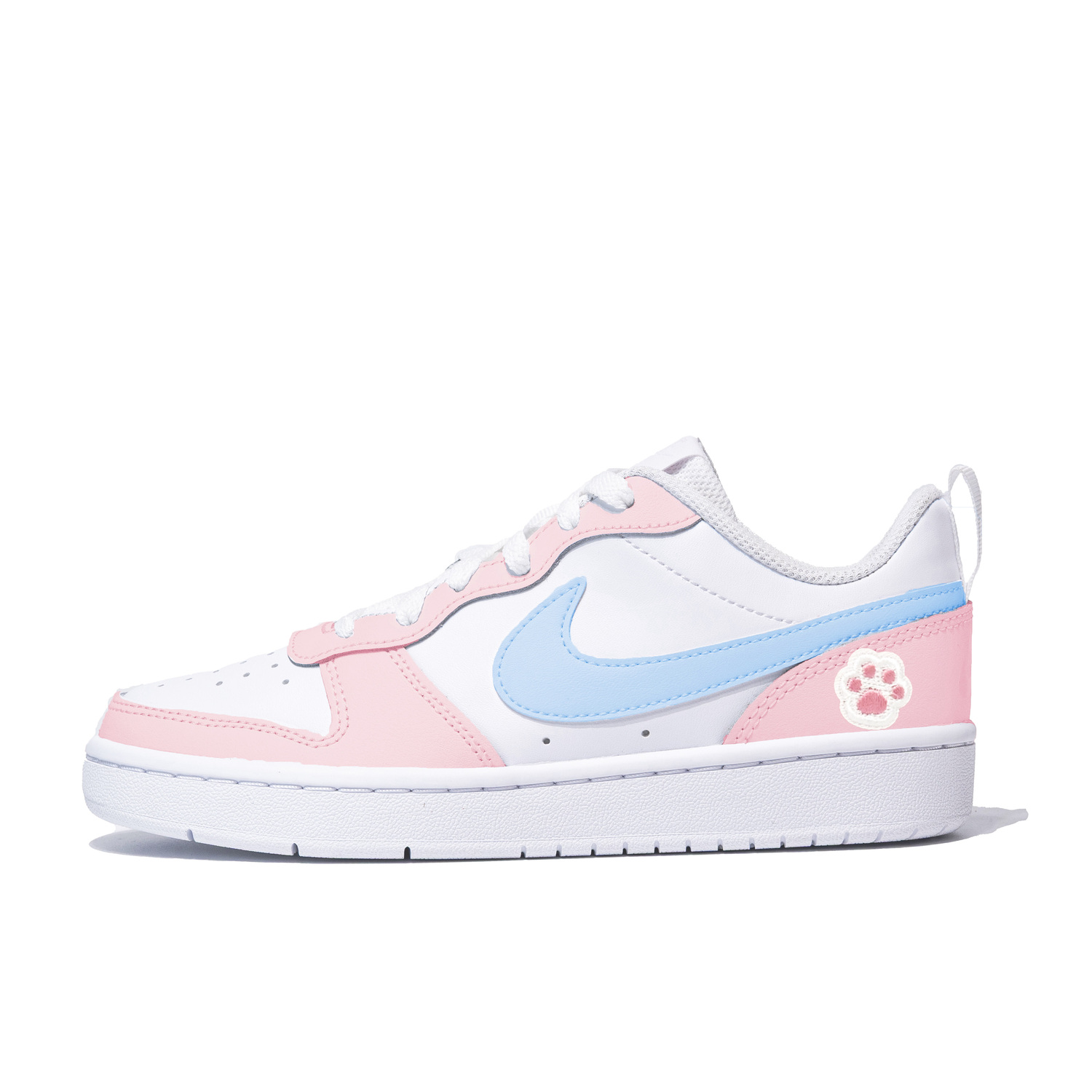 

Nike Низкие противоскользящие износостойкие детские скейтерские кроссовки Court Borough сине-розовые для подростков