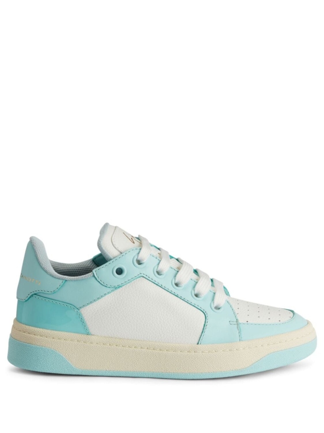 

Кроссовки Giuseppe Zanotti Gz94 With Logo, белый/бирюзовый