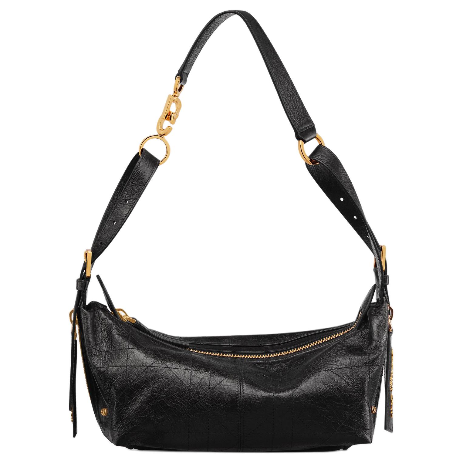 

DIOR D Journey Кожаная Сумка из Коровьей Кожи, Маленькая Женская Сумка Через Плечо Black