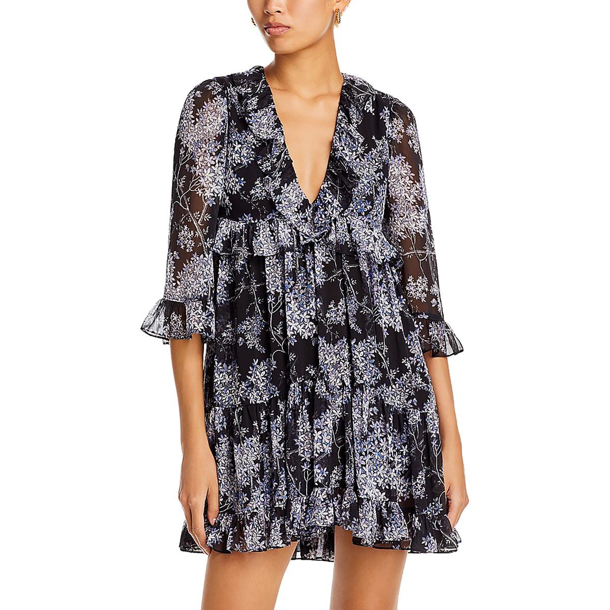 

Женское платье Baby Doll с длинными рукавами Baby Doll cinq a sept, цвет black multi