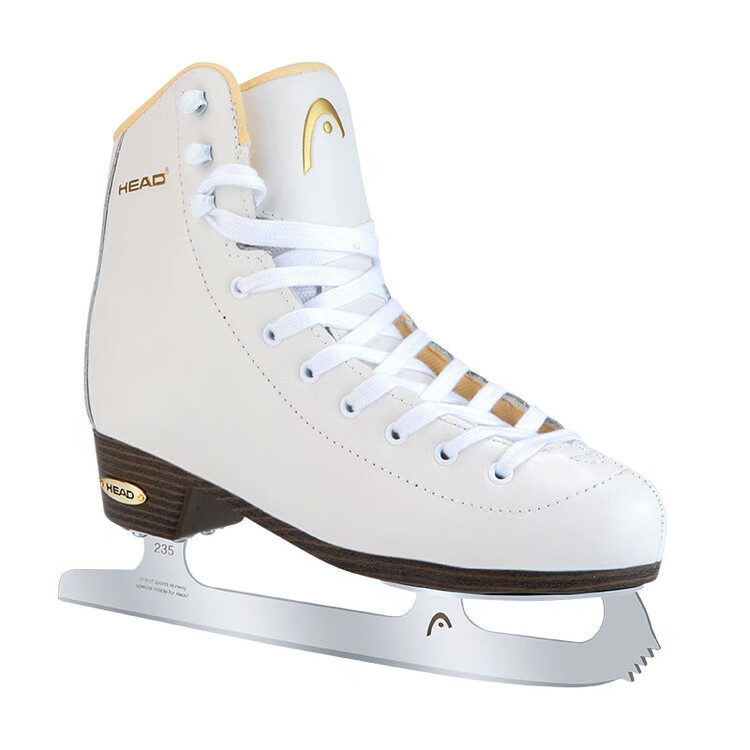 

HEAD SHIP Figure Skating Shoes для начинающих, детей и взрослых, коньки для льда и роликовые, водяные цветы, предварительно заточенные лезвия — White (F600PR0), размер 3XS