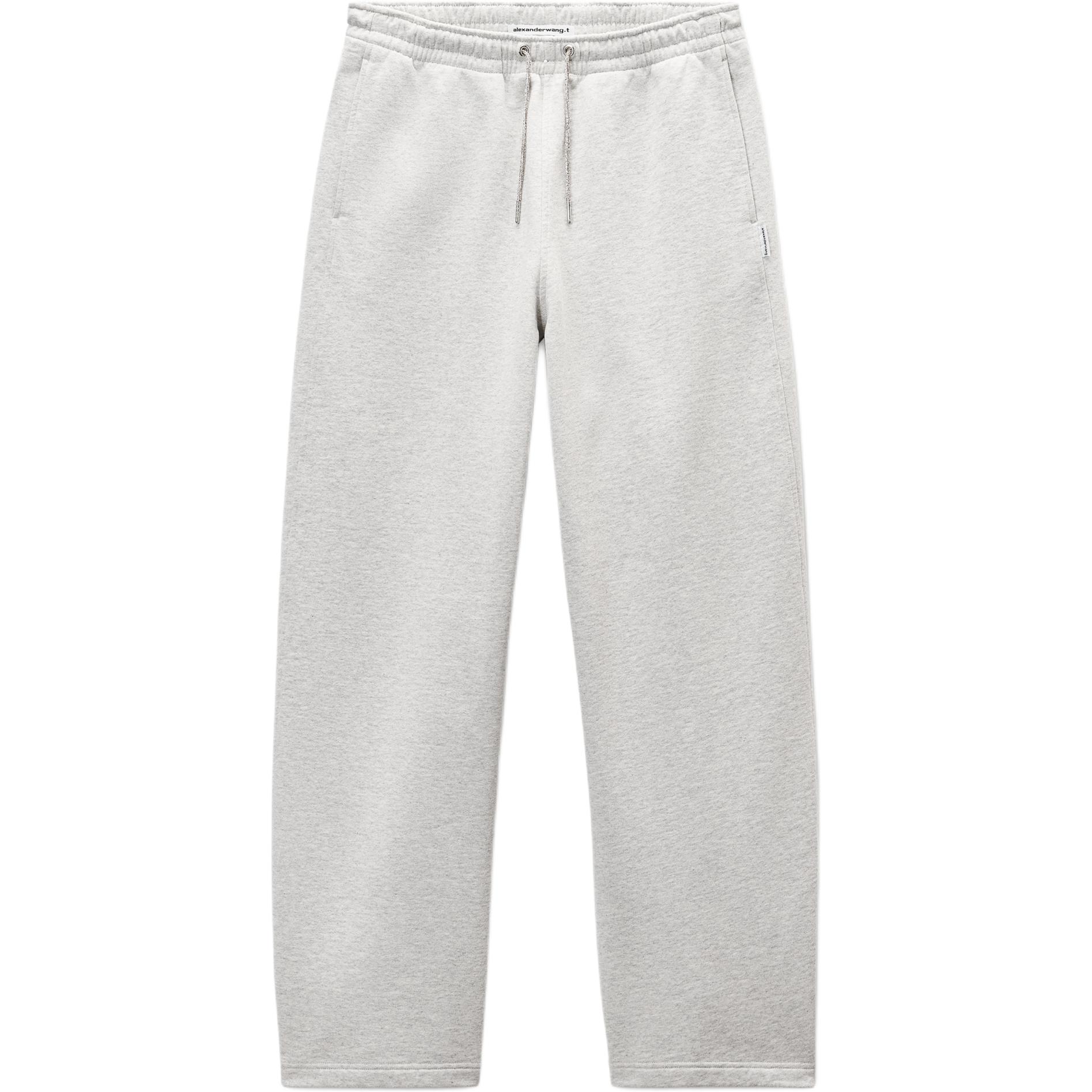 

Тренировочные брюки со шнурком и стразами Alexander Wang, серый