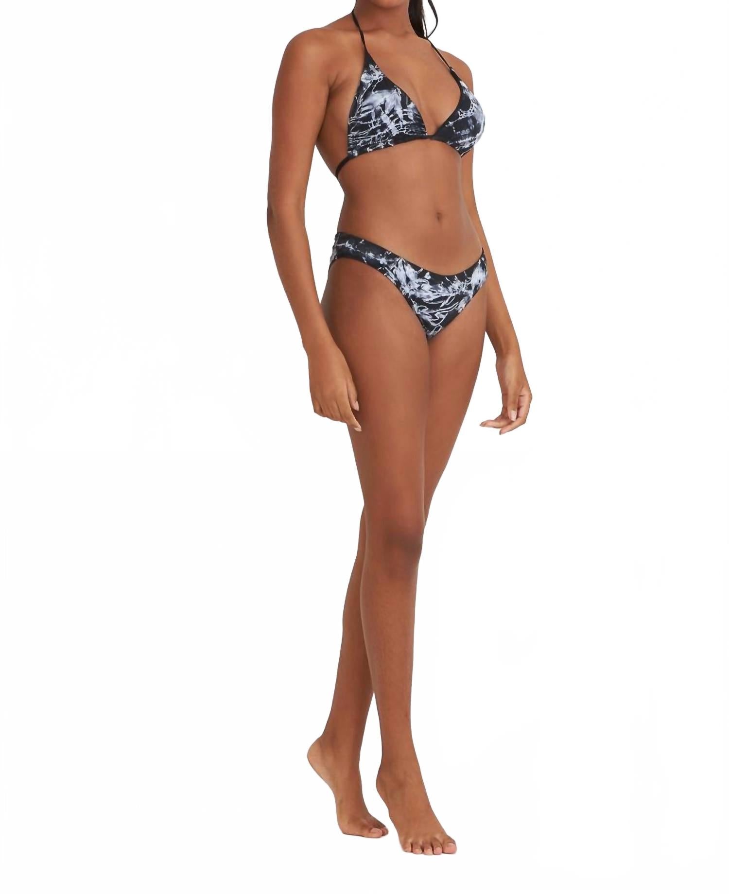 

Купальник Paula в черно-белом цвете с ручной покраской NHall Resortwear