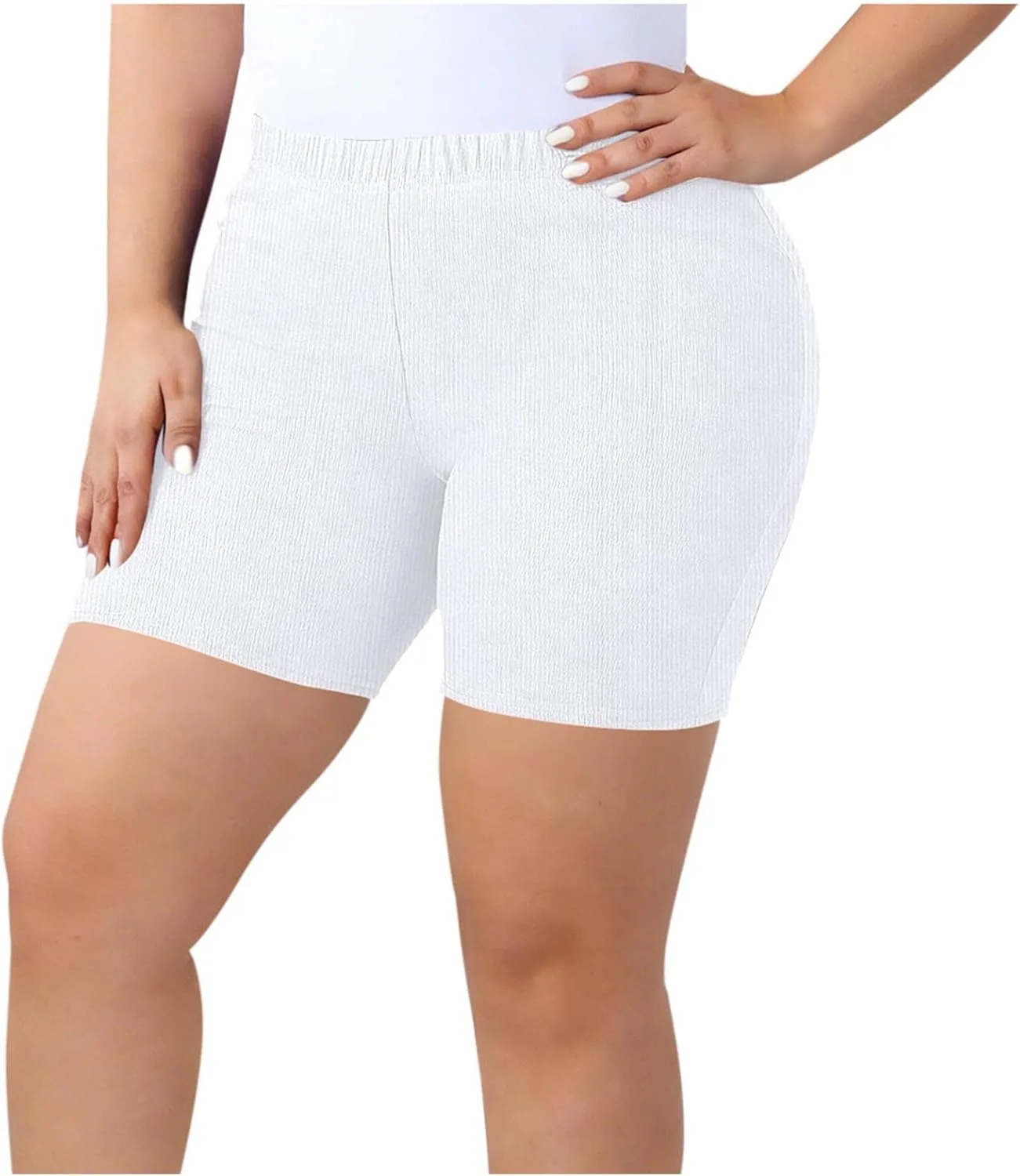 

Женские шорты-леггинсы Plus Size High Waisted Ribbed для тренировок