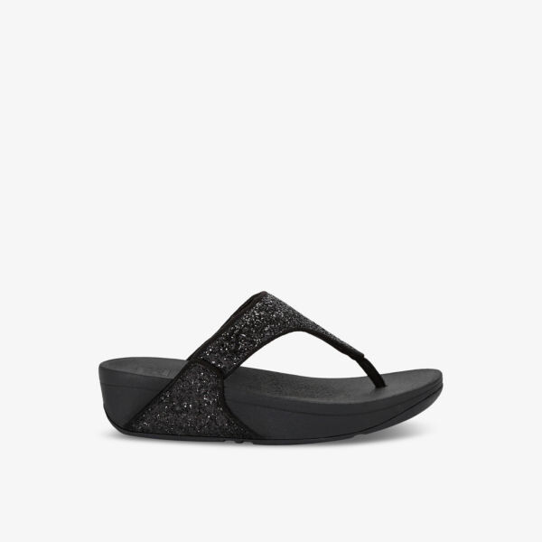 Плетеные сандалии Lulu, украшенные блестящими стразами Fitflop, черный